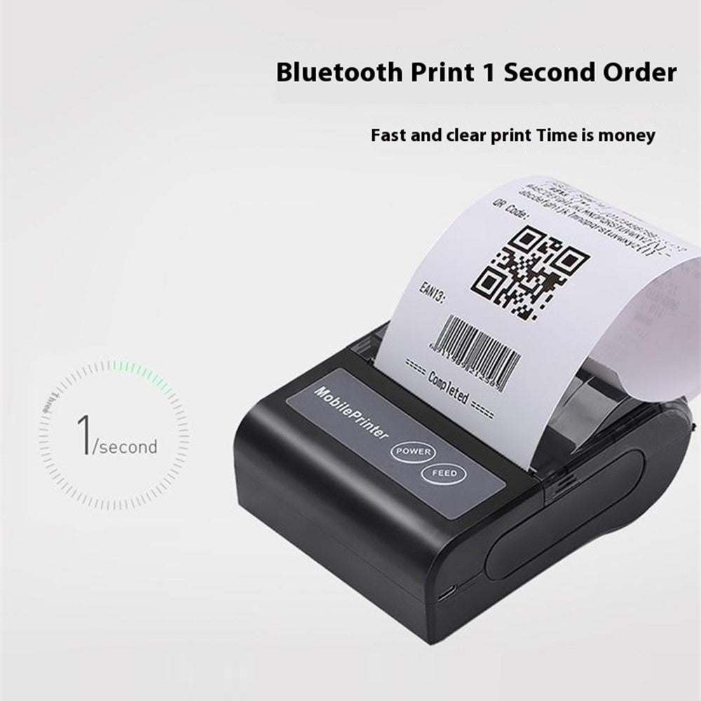 80HB5 USB+Bluetooth-compatible 80mm Thermal Label Printer Receipt Printing Tool for Apple / Android- US Plug