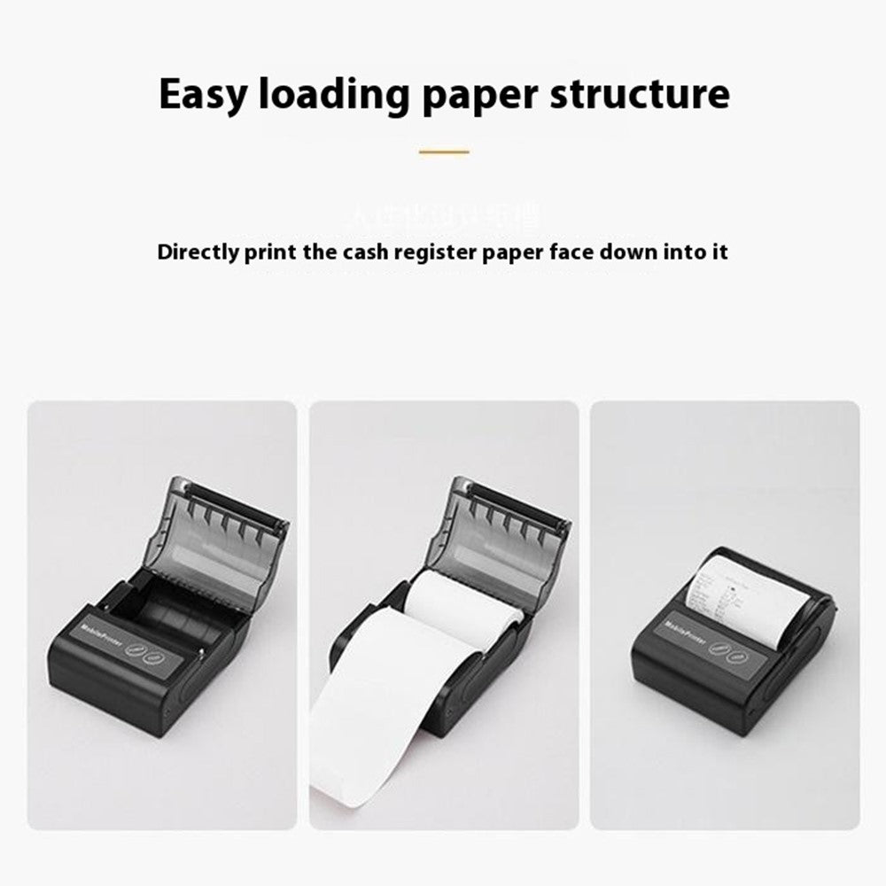 80HB5 USB+Bluetooth-compatible 80mm Thermal Label Printer Receipt Printing Tool for Apple / Android- US Plug