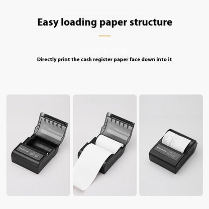 80HB5 USB+Bluetooth-compatible 80mm Thermal Label Printer Receipt Printing Tool for Apple / Android- US Plug