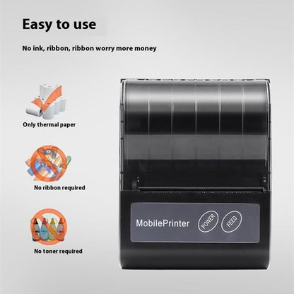 80HB5 USB+Bluetooth-compatible 80mm Thermal Label Printer Receipt Printing Tool for Apple / Android- US Plug