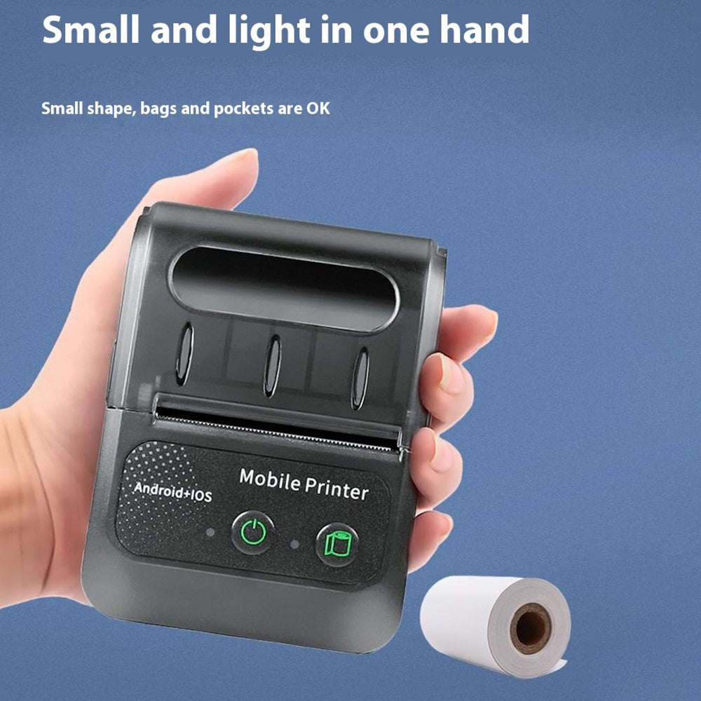 58BH2 USB+Bluetooth-compatible Thermal Label Printer Receipt Printing Tool with 58mm Width Printing Paper Roll