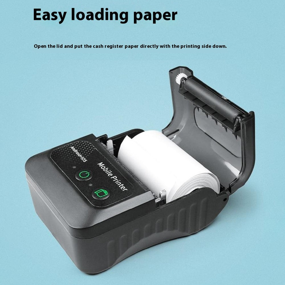 58BH2 USB+Bluetooth-compatible Thermal Label Printer Receipt Printing Tool with 58mm Width Printing Paper Roll