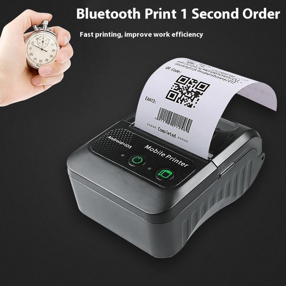 58BH2 USB+Bluetooth-compatible Thermal Label Printer Receipt Printing Tool with 58mm Width Printing Paper Roll