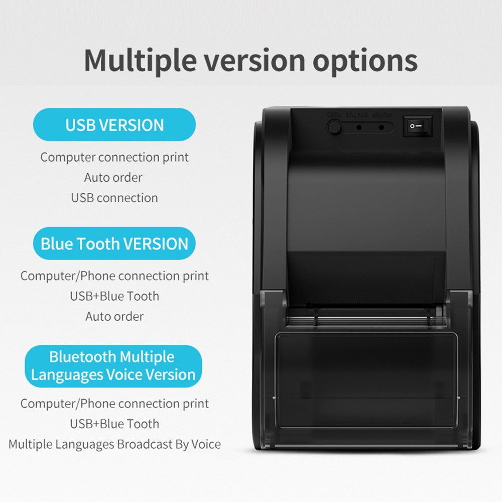 58A Bluetooth-compatible Thermal Receipt Label Printer Restaurant Kitchen Printing Tool