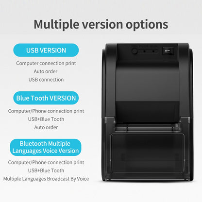58A Bluetooth-compatible Thermal Receipt Label Printer Restaurant Kitchen Printing Tool