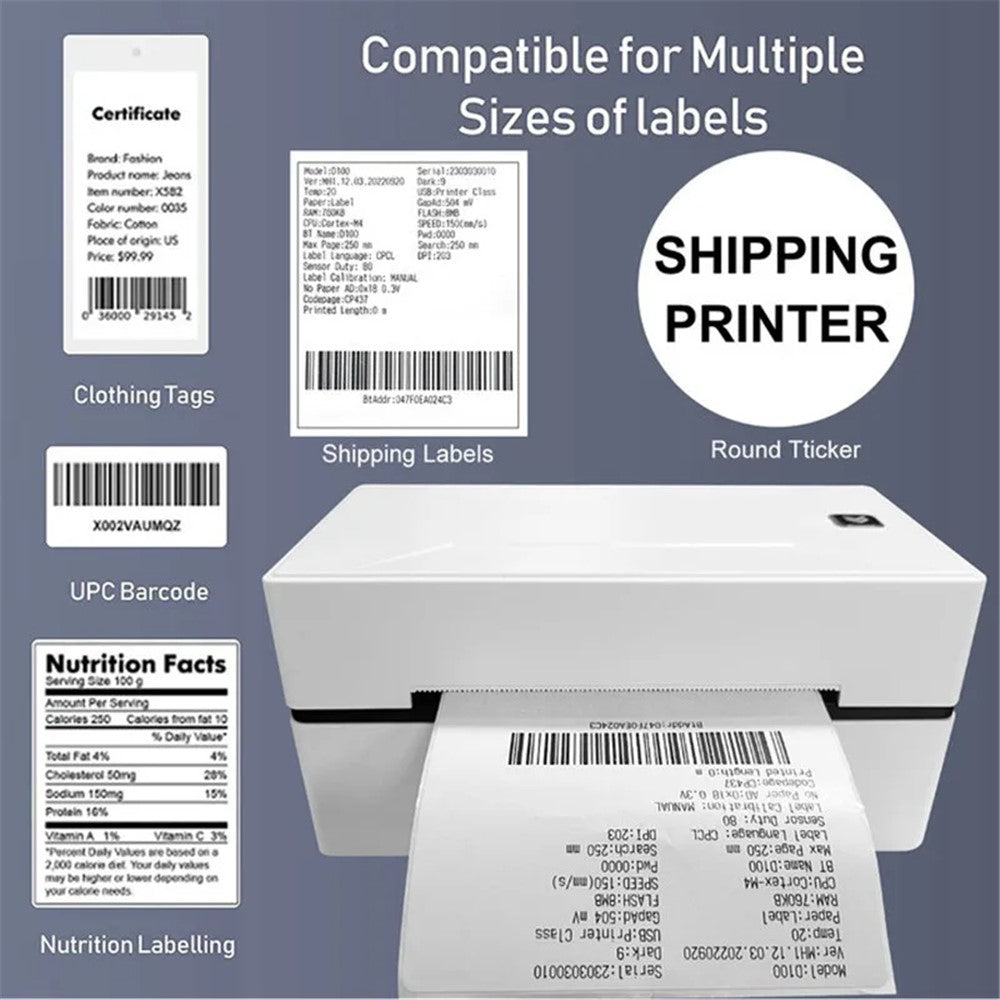 MARKLIFE D100 Mini Bluetooth-compatible Thermal Shipping Label Printer Barcode Printing Device