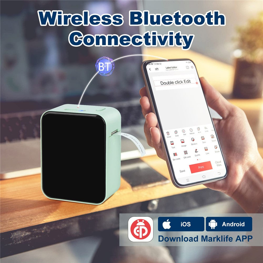 MARKLIFE P15 Inkless Label Maker Machine Mini Wireless Bluetooth-compatible Thermal Printer