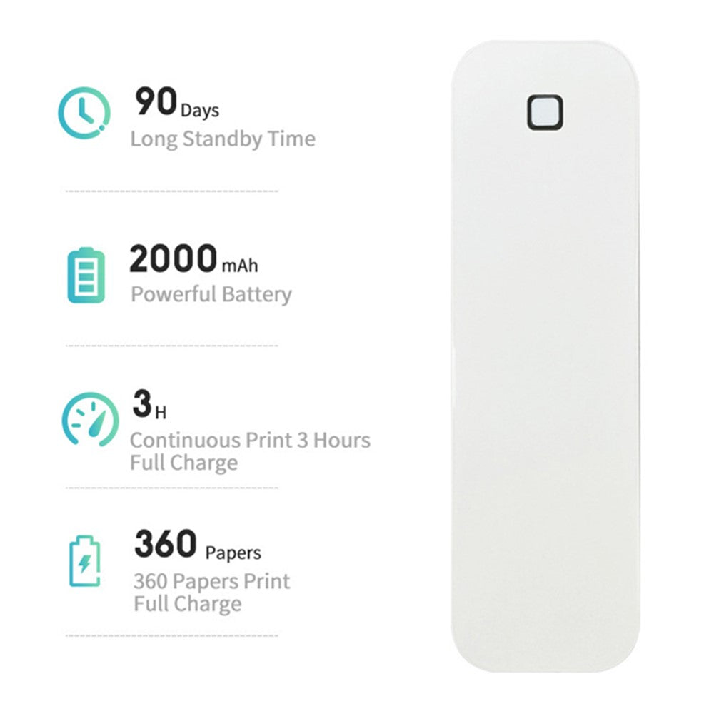 MARKLIFE D210 Mini Home Office Bluetooth-compatible Thermal Printer A4 Letter Paper Wireless Inkless Printer