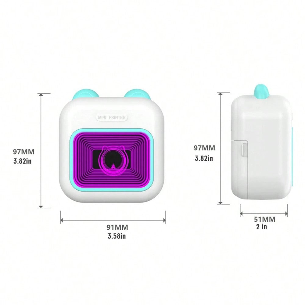 M10 Mini Home Bluetooth-compatible Thermal Printer Wireless Inkless Photo Label Notes Printer