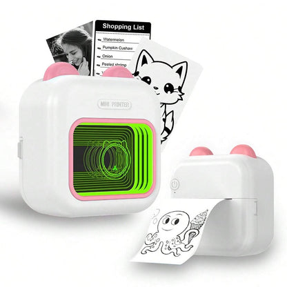 M10 Mini Home Bluetooth-compatible Thermal Printer Wireless Inkless Photo Label Notes Printer