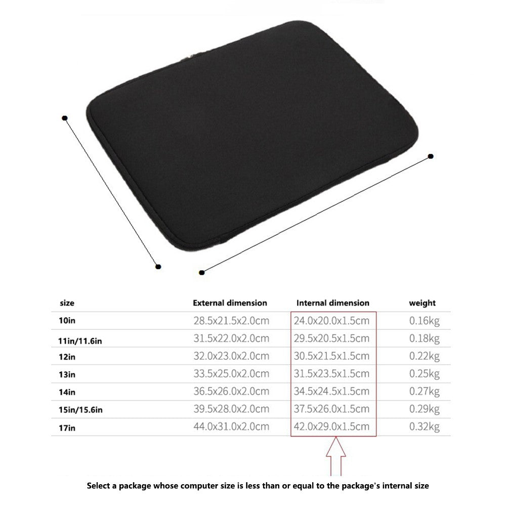 A03 14 Zoll Laptoptasche aus Neopren – Notebooktasche und Tablett-Aktentasche