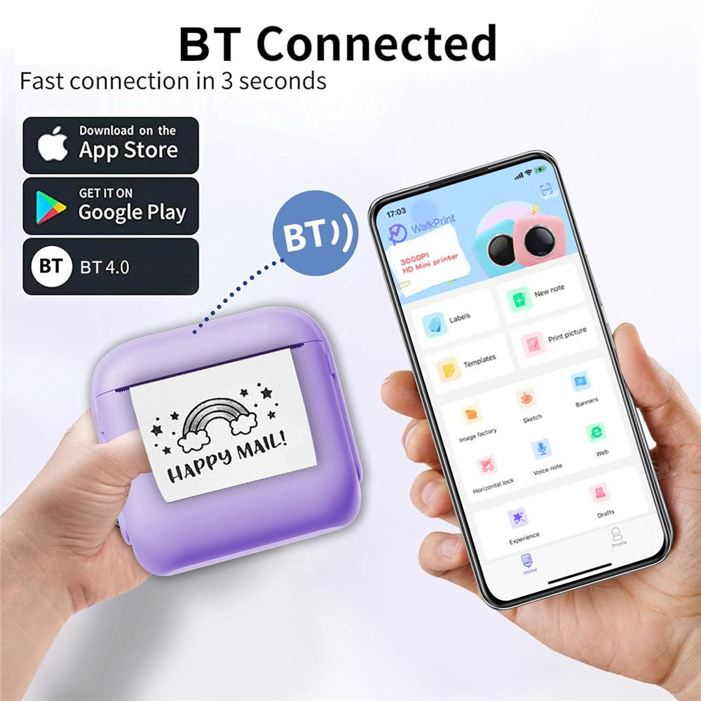 X6 Portable Mini Handheld Label Printer Thermal Printing Bluetooth-Compatible Label Maker