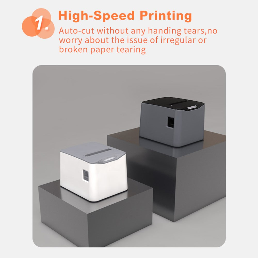 ZJ-8370 80mm Direct Thermal Receipt Printer USB LAN Bluetooth-compatible POS Printer with Auto Cutter