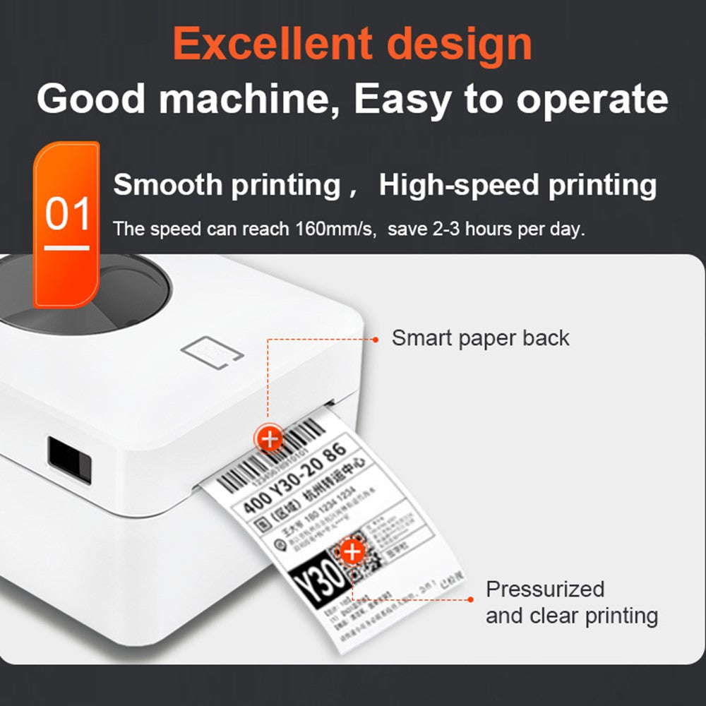 ZJ-9250 100mm Thermal Label Printer USB Direct Thermal Printer for Shipping Packages
