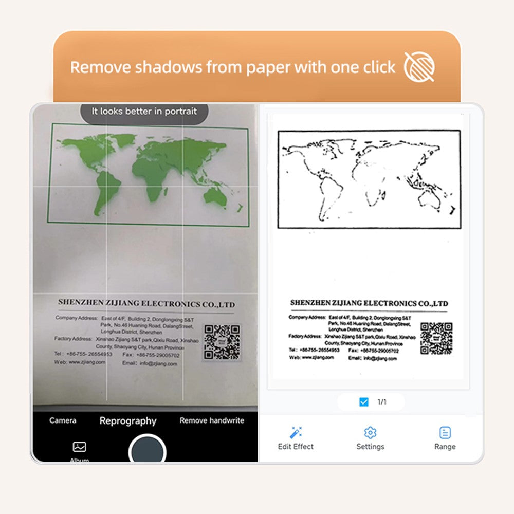 A4LE A4 Portable Thermal Printer USB Bluetooth-compatible Travel Wireless Inkless Printer