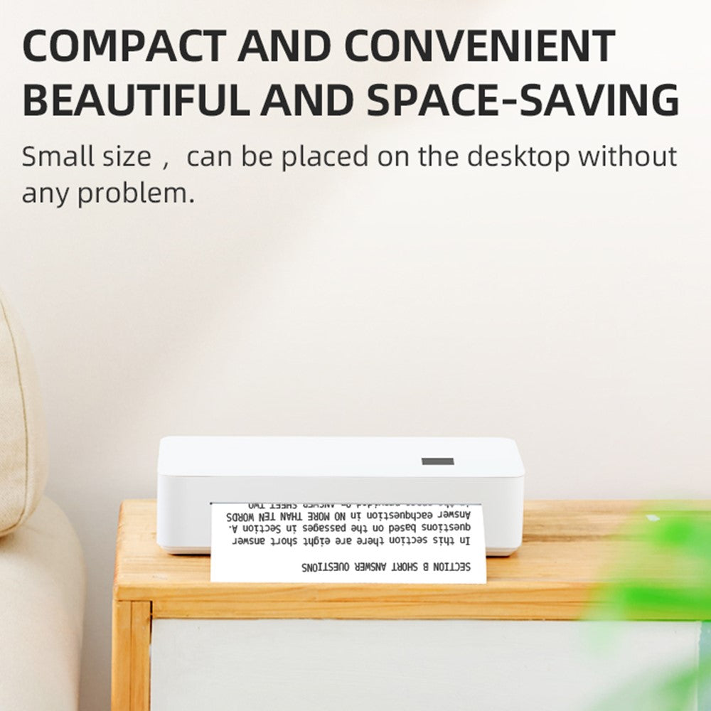A4LE A4 Portable Thermal Printer USB Bluetooth-compatible Travel Wireless Inkless Printer