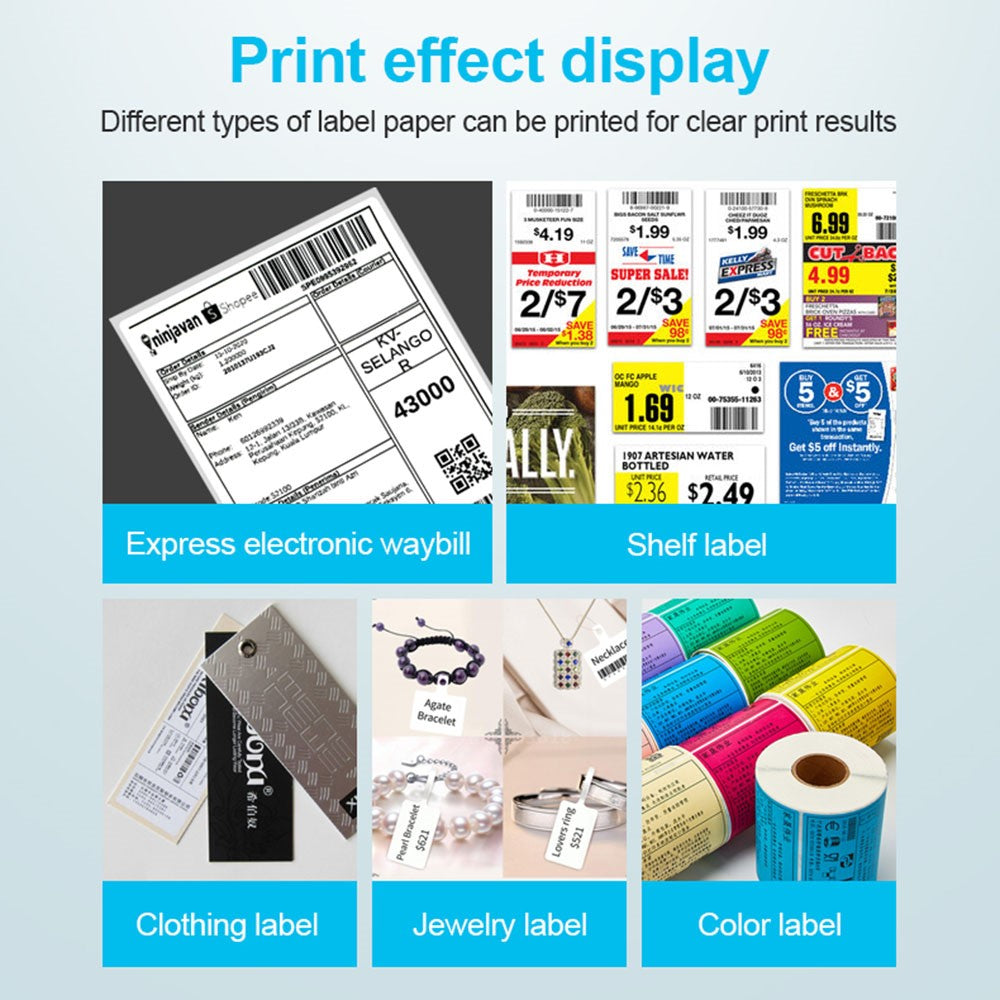 ZJ-9220 4 inch Thermal Label Printer USB Bluetooth-compatible Electronic Shipping Package Printer