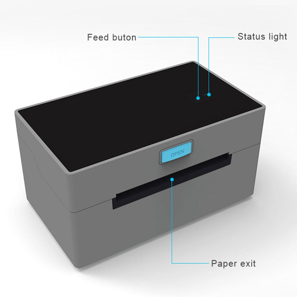ZJ-9220 4 inch Thermal Label Printer USB Bluetooth-compatible Electronic Shipping Package Printer
