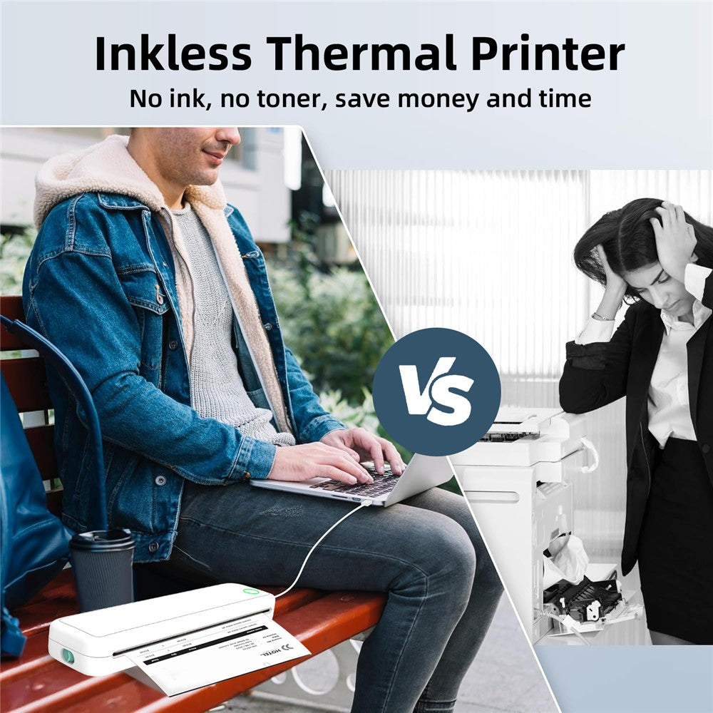 M15 Portable A4 Printer Pocket Size 203 DPI Inkless Bluetooth-Compatible Thermal Printing Machine