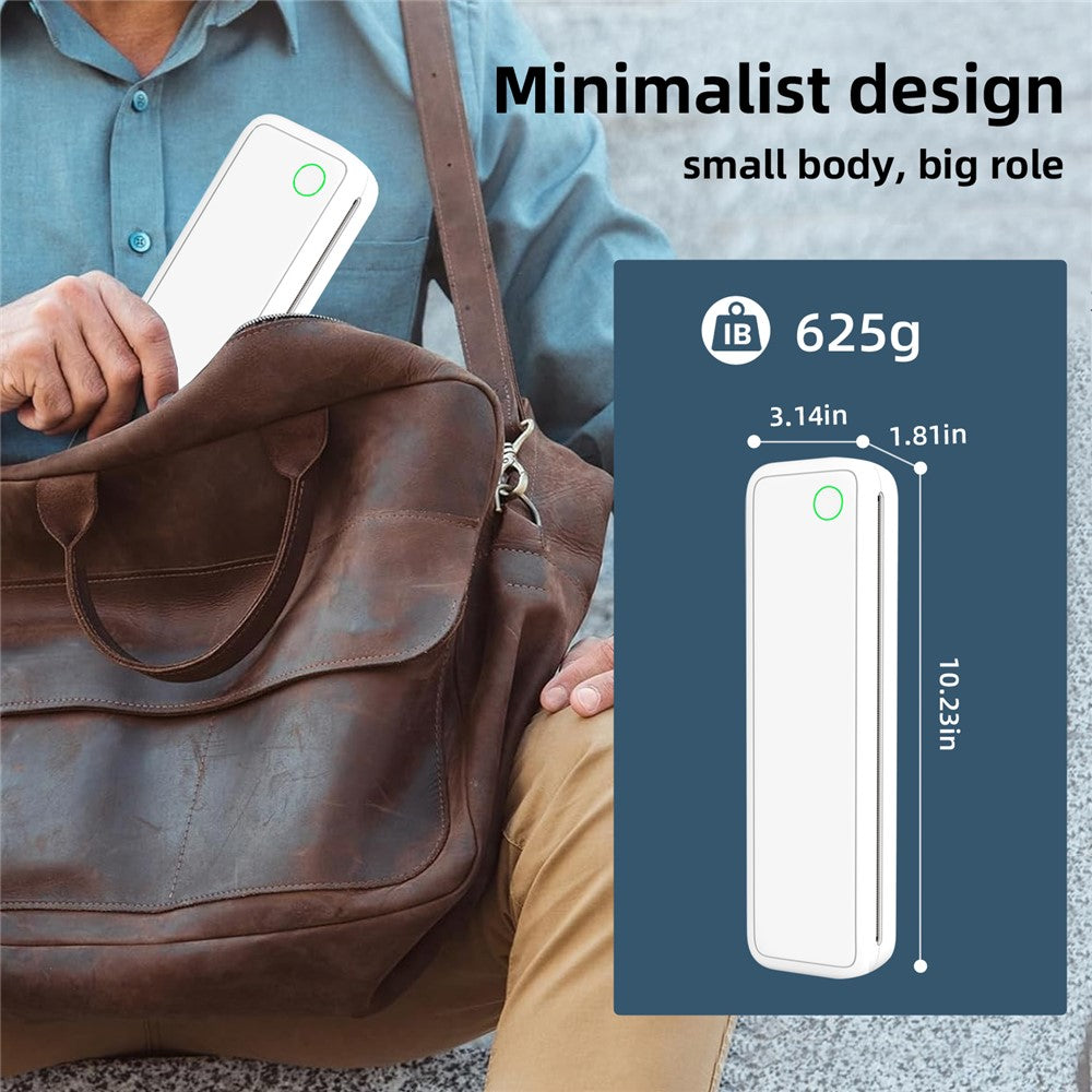 M15 Portable A4 Printer Pocket Size 203 DPI Inkless Bluetooth-Compatible Thermal Printing Machine