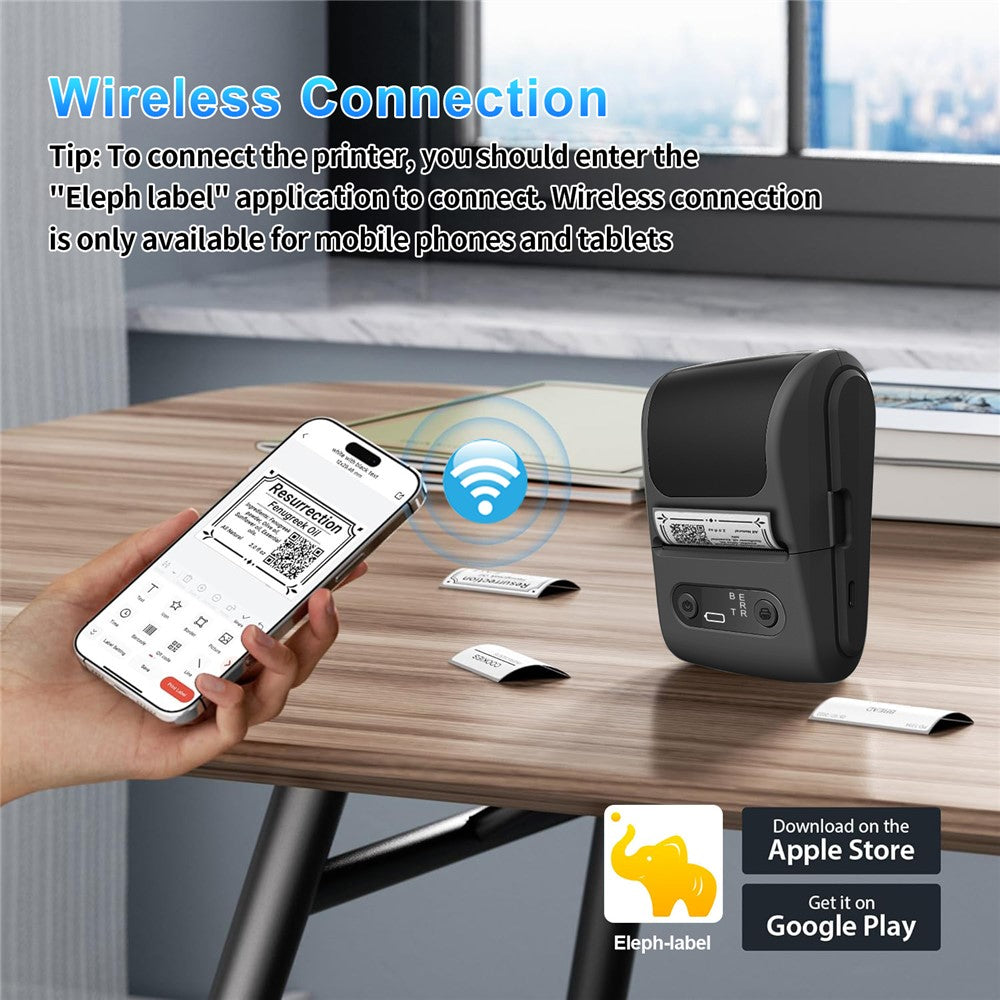 P10 203 DPI Portable Thermal Label Printer Mini Bluetooth-Compatible Sticker Maker for Smartphones