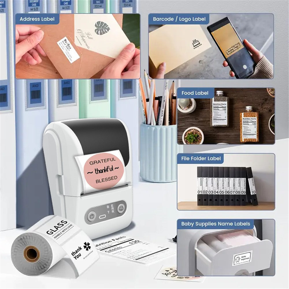 P10 203 DPI Portable Thermal Label Printer Mini Bluetooth-Compatible Sticker Maker for Smartphones