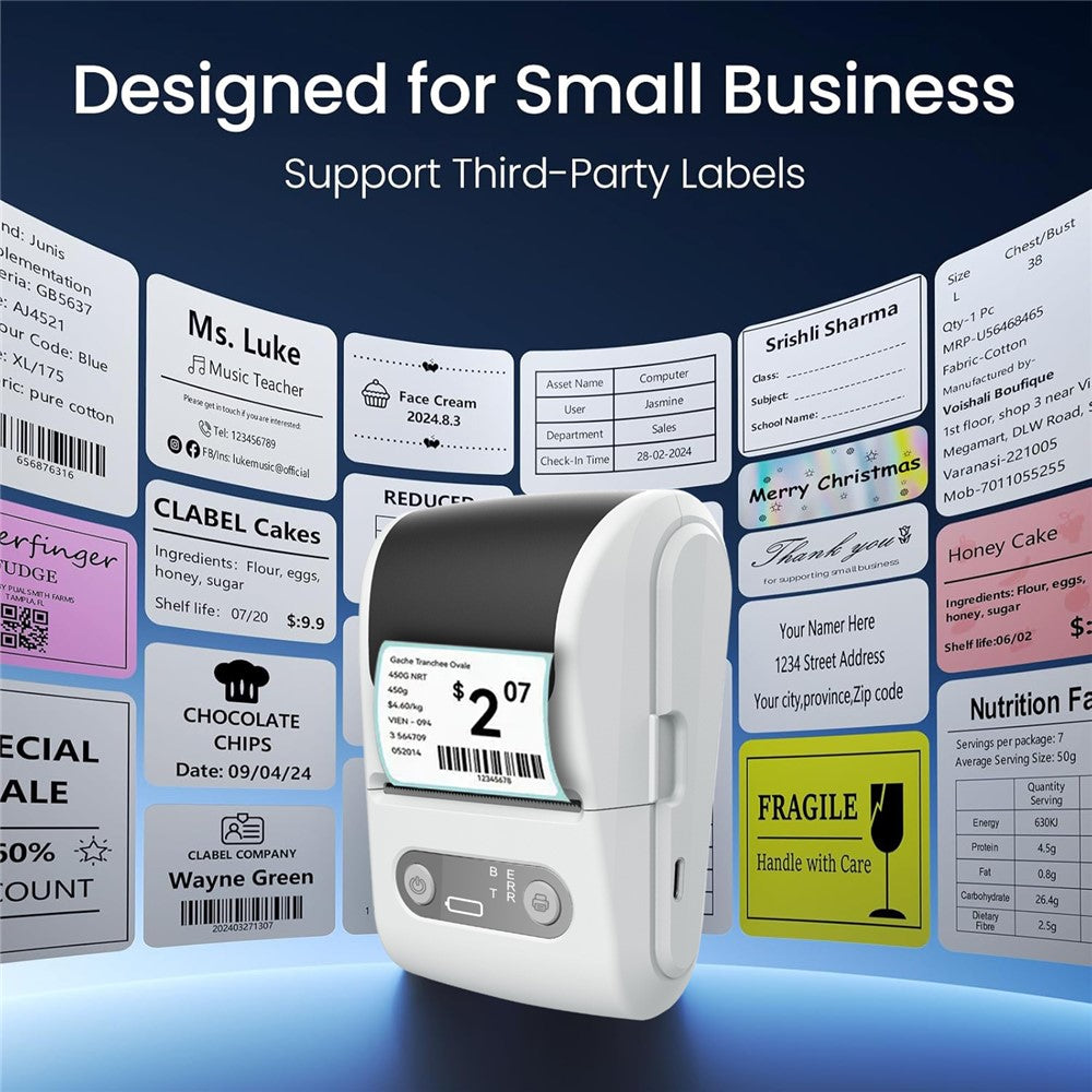 P10 203 DPI Portable Thermal Label Printer Mini Bluetooth-Compatible Sticker Maker for Smartphones
