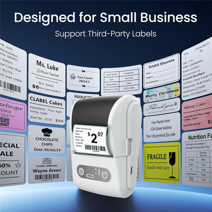 P10 203 DPI Portable Thermal Label Printer Mini Bluetooth-Compatible Sticker Maker for Smartphones