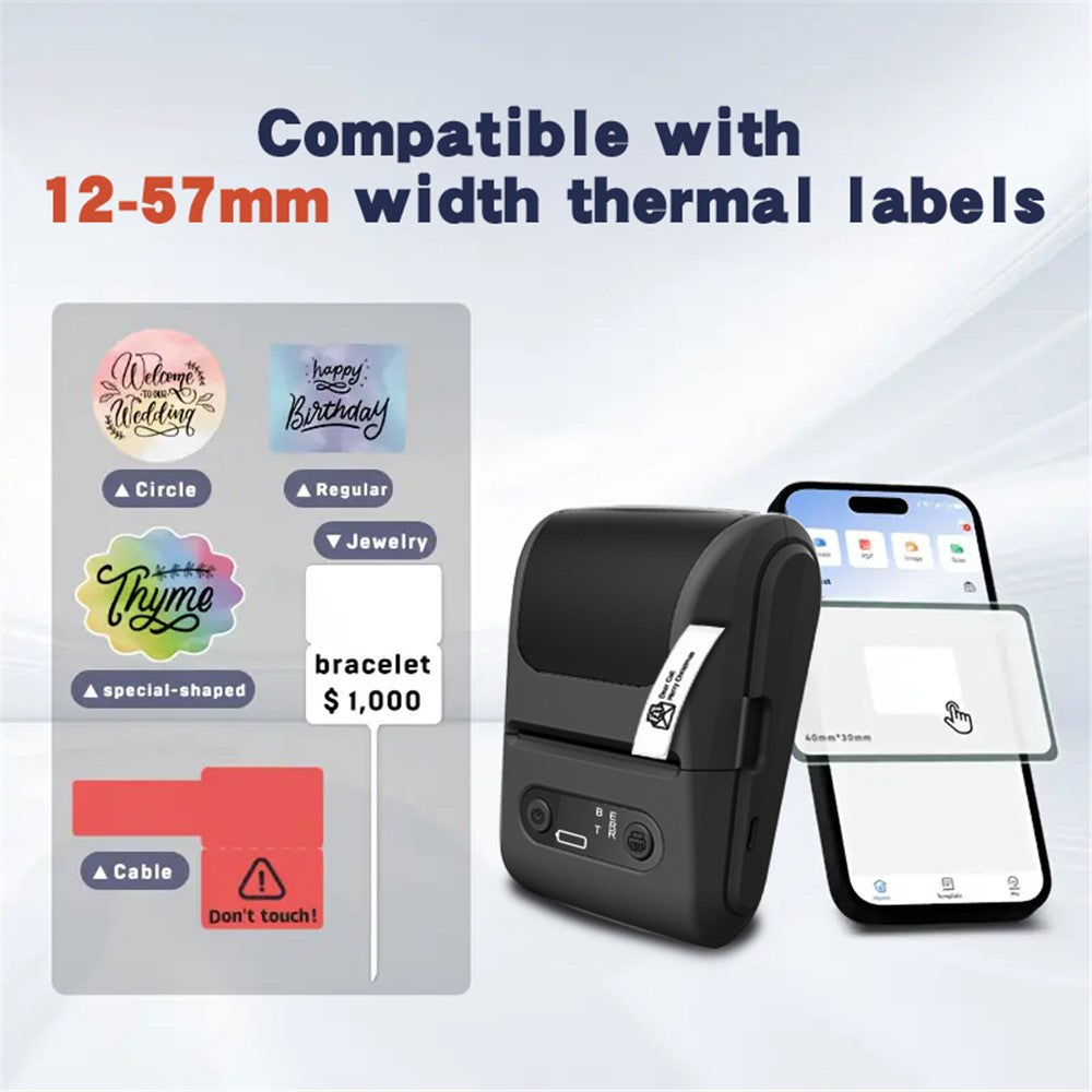 P10 203 DPI Portable Thermal Label Printer Mini Bluetooth-Compatible Sticker Maker for Smartphones