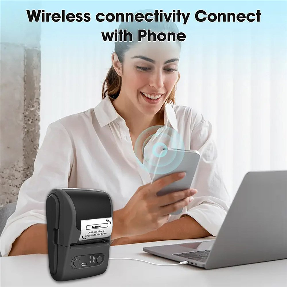 P10 203 DPI Portable Thermal Label Printer Mini Bluetooth-Compatible Sticker Maker for Smartphones