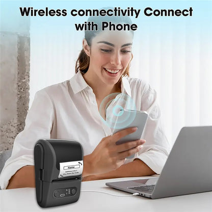 P10 203 DPI Portable Thermal Label Printer Mini Bluetooth-Compatible Sticker Maker for Smartphones