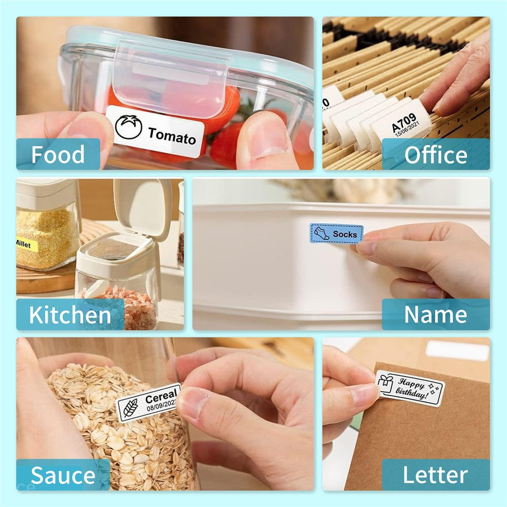 U1 200DPI Mini Portable Thermal Label Printer for Office Home Inkless Adhesive Sticker Printing Machine