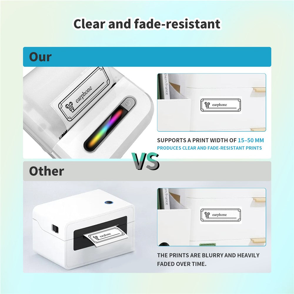 U1 200DPI Mini Portable Thermal Label Printer for Office Home Inkless Adhesive Sticker Printing Machine