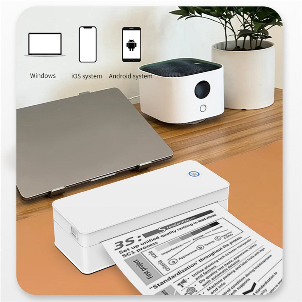 A4 Thermal Printer Wireless Bluetooth-compatible Portable Printing Machine for Windows  /  iOS  /  Android
