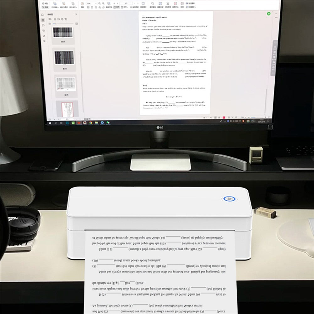 A4 Thermal Printer Wireless Bluetooth-compatible Portable Printing Machine for Windows  /  iOS  /  Android