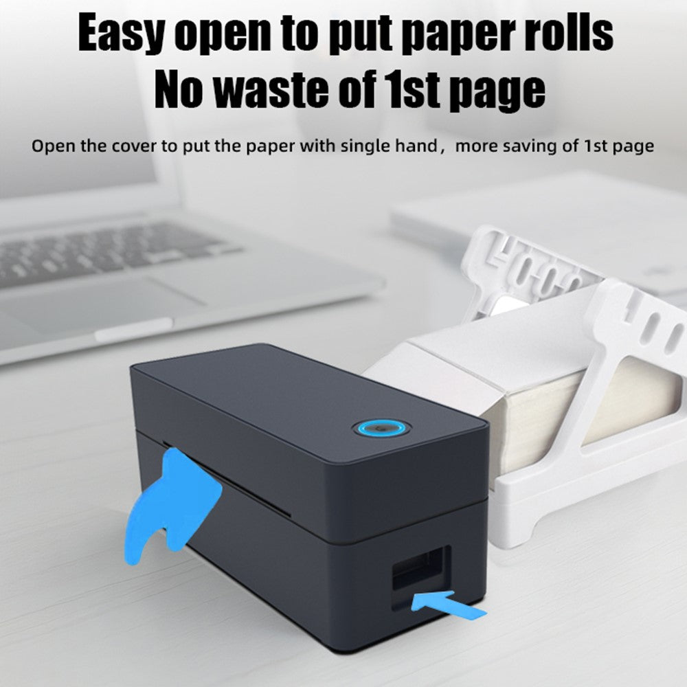 110mm Thermal Label Printer USB Interface Direct Thermal Printing Portable Shipping Bill Printer