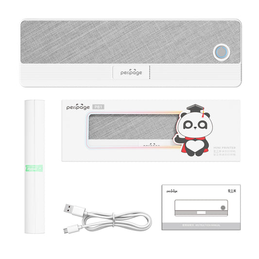 PERIPAGE P81 A4 Inkless Thermal Printer 203DPI Wireless Bluetooth-compatible Portable Mobile Printer
