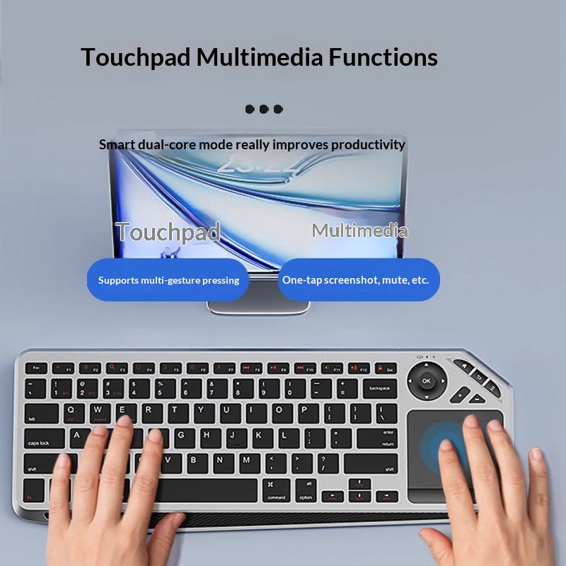 Bluetooth-compatible Wireless Keyboard with Touchpad for Laptop/Tablet/Phone Trackpad Keyboard