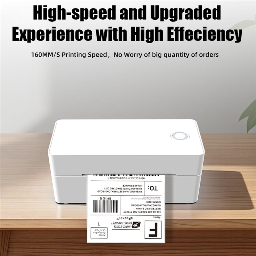 ZJ-9260 110mm Paperless Label Printer 160mm / s 203DPI Direct Thermal Label Printer with USB Port and Stand