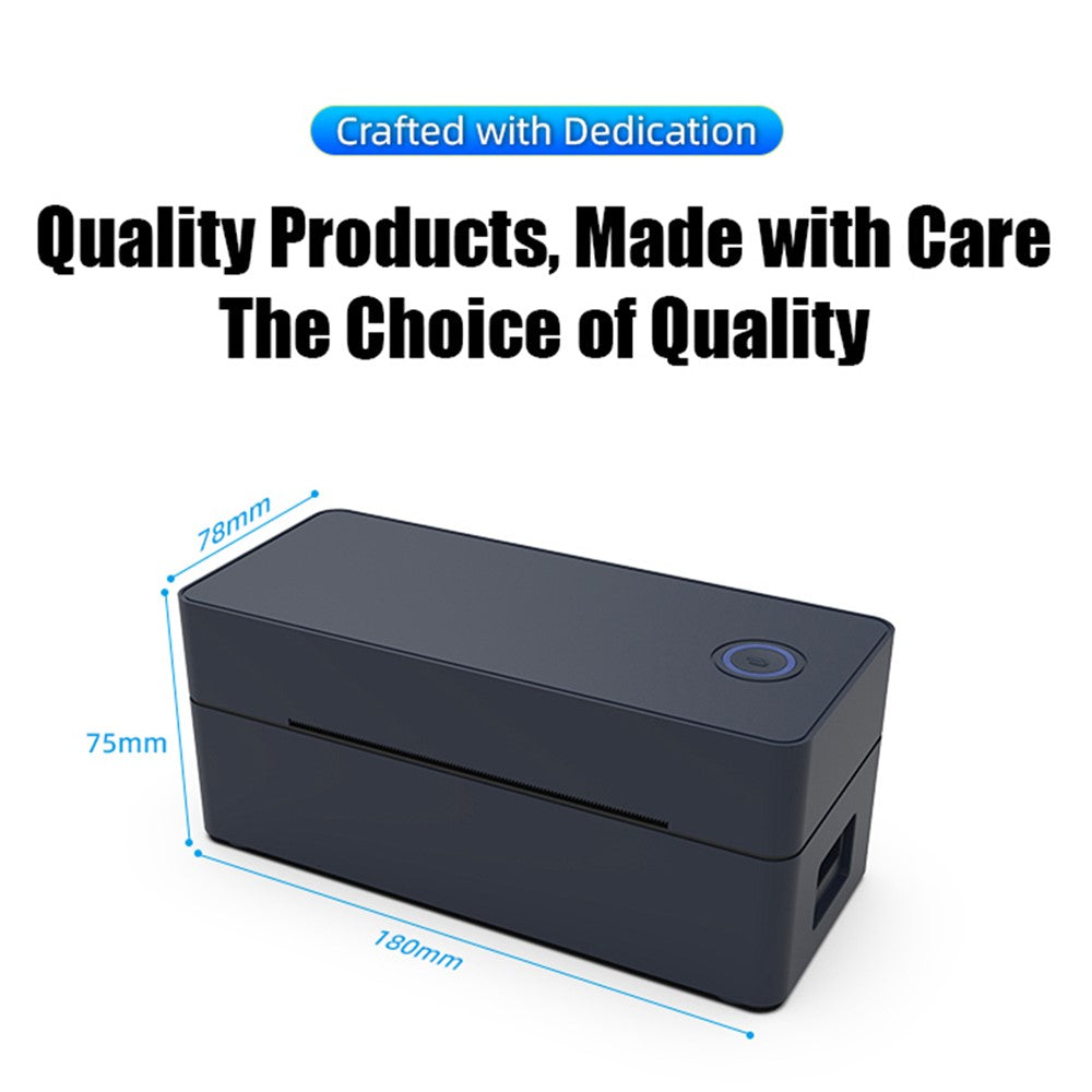 ZJ-9260 110mm Paperless Label Printer 160mm / s 203DPI Direct Thermal Label Printer with USB Port and Stand