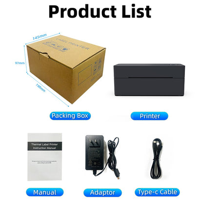 ZJ-9260 110mm Paperless Label Printer 160mm / s 203DPI Direct Thermal Label Printer with USB Port and Stand