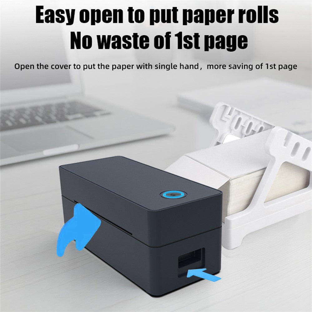 ZJ-9260 110mm Paperless Label Printer 160mm / s 203DPI Direct Thermal Label Printer with USB Port and Stand