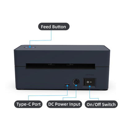 ZJ-9260 110mm Paperless Label Printer 160mm / s 203DPI Direct Thermal Label Printer with USB Port and Stand