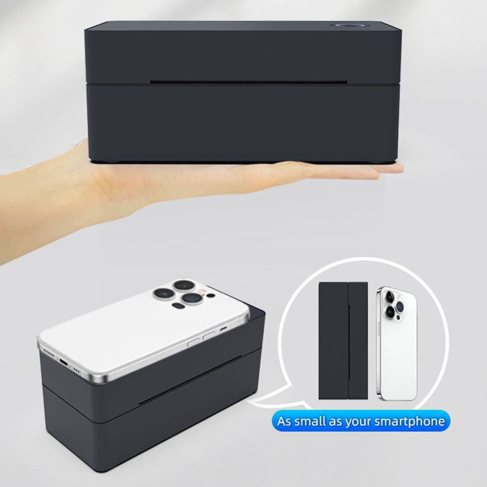 ZJ-9260 110mm Paperless Label Printer Bluetooth-Compatible 160mm / s 203DPI Direct Thermal Printer with USB Port and Stand