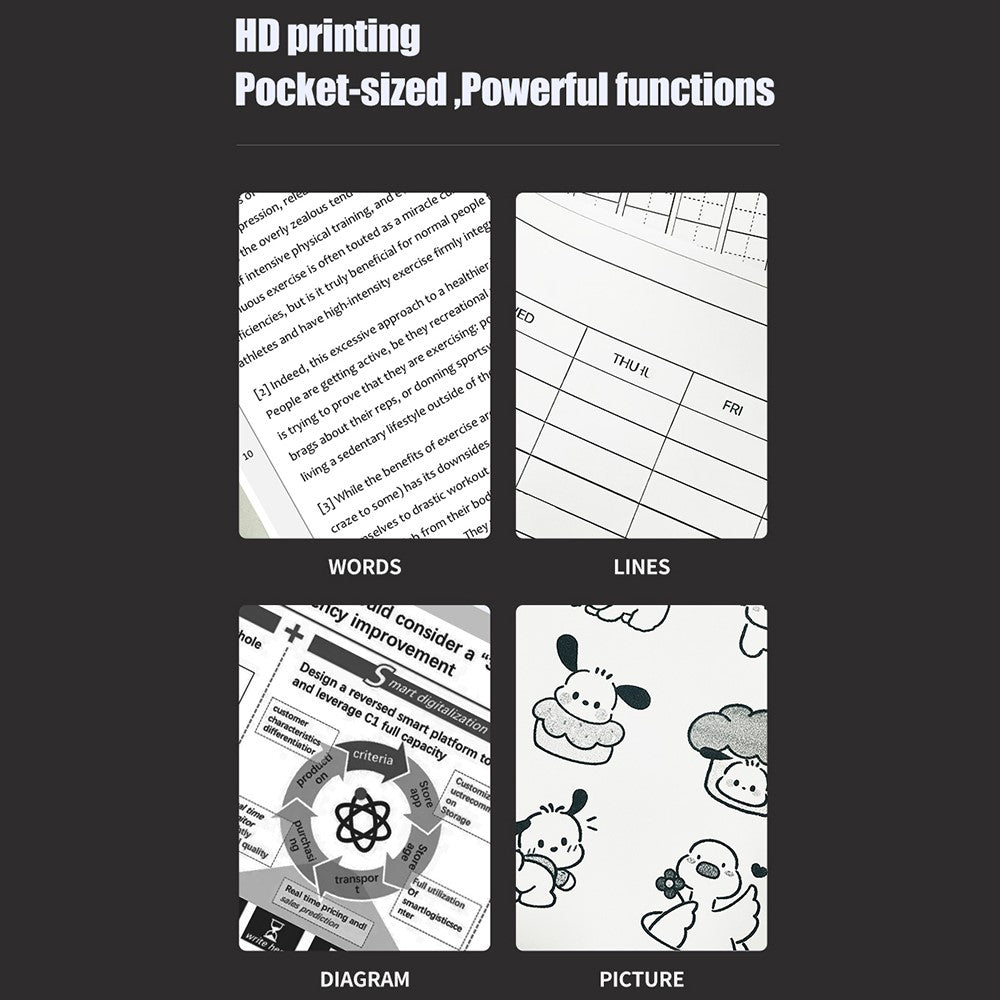 A403 A4 Bluetooth-Compatible Thermal Printer USB Wireless Direct Printer for A4  /  A5 Thermal Paper