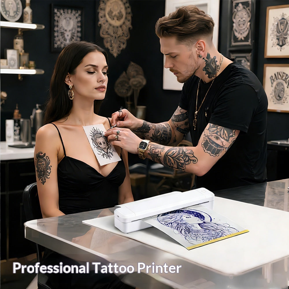 MARKLIFE X8T AI Tattoo Printer Thermal Tattoo Transfer Printer Bluetooth-compatible A4 Printing Machine for Tattoo Beginner