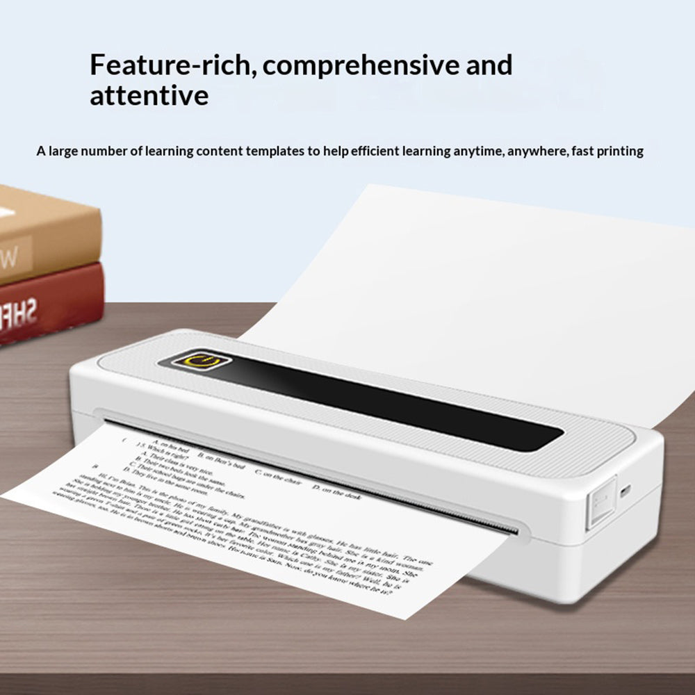 A4B 200 DPI Portable Bluetooth-compatible Printer Inkless Thermal Printer for Home/Office/Study