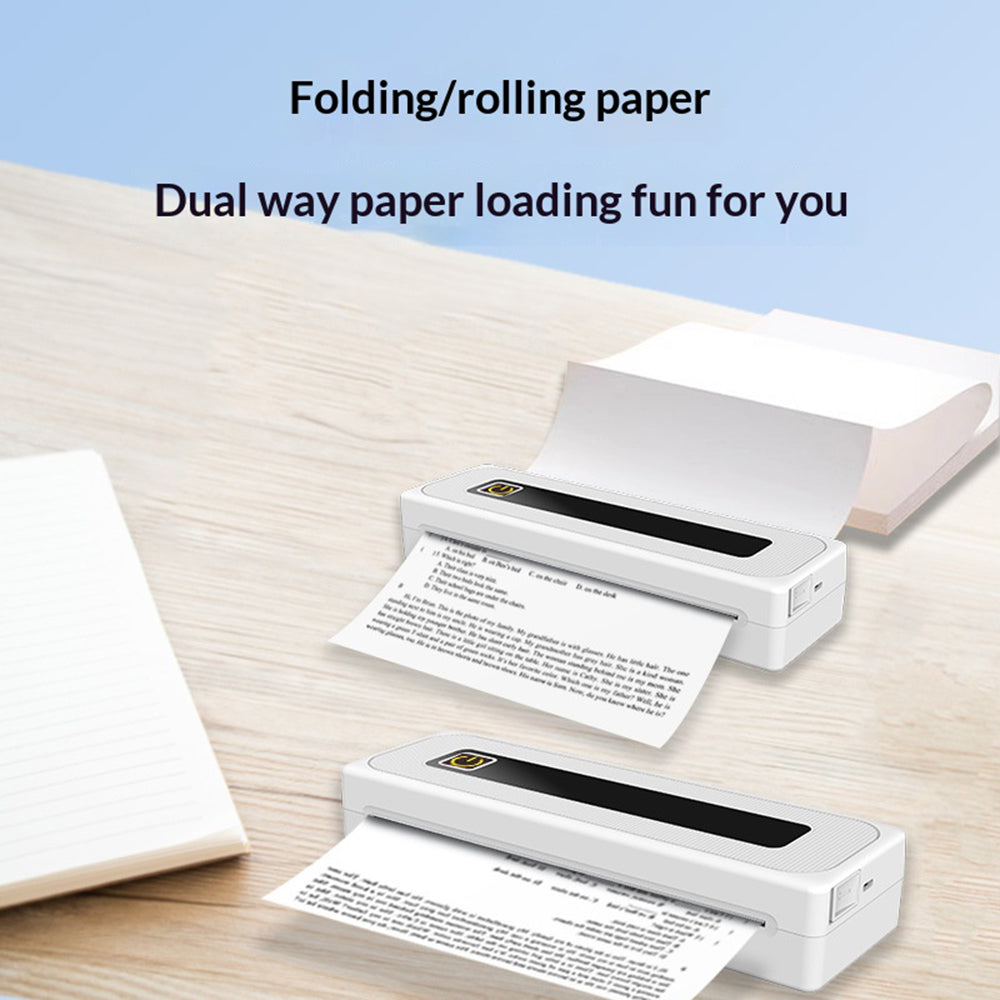 A4B 200 DPI Portable Bluetooth-compatible Printer Inkless Thermal Printer for Home/Office/Study