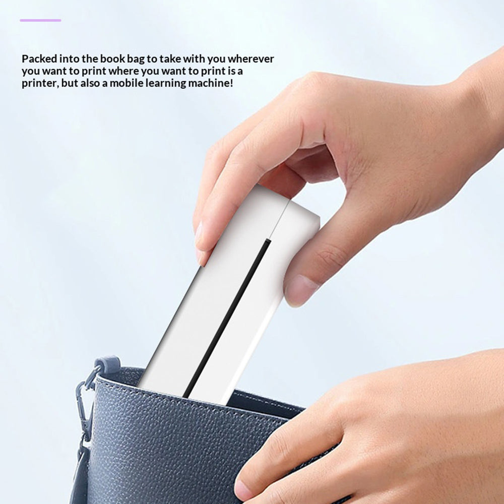 A4B 200 DPI Portable Bluetooth-compatible Printer Inkless Thermal Printer for Home/Office/Study