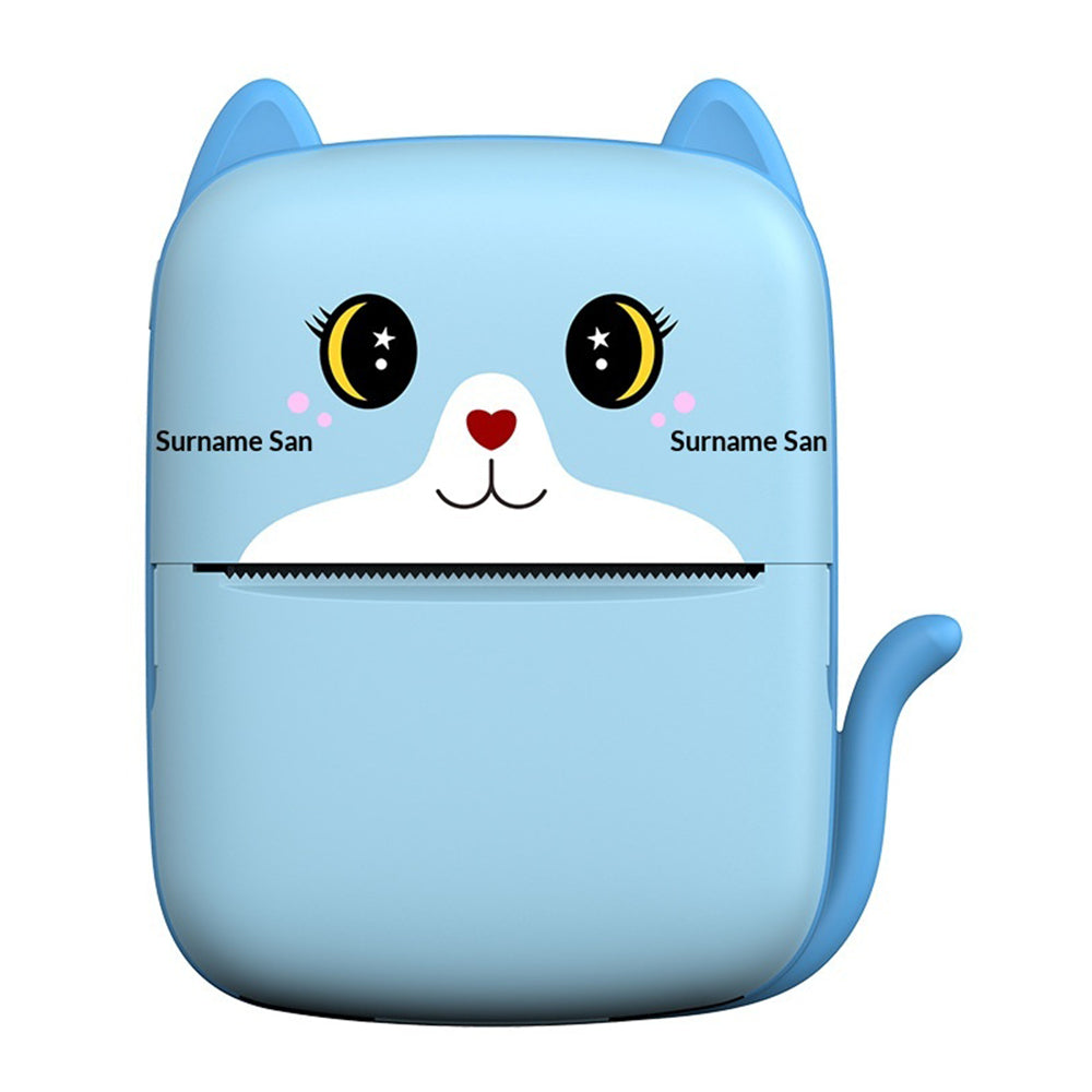 A8E Cartoon Cat Design Mini Thermal Printer Bluetooth-compatible Portable Wireless Printer for Photo Text